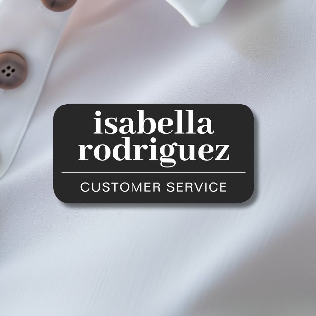 Bezeichnung des Jobs eines Magneters für kleine Un Namensschild (Magnetic Small Business Employee Job Title Name Tag)