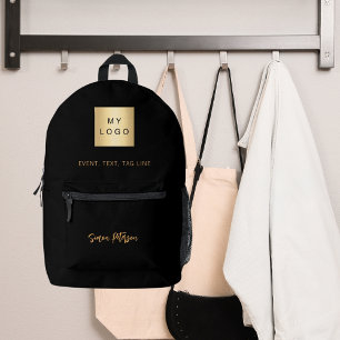 Bezeichnung des Logos für das Schwarze Gold Bedruckter Rucksack