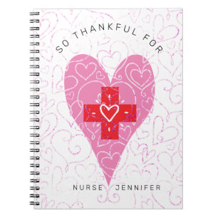 Bezeichnung des Monogrammes für das rosa Herz Notizblock