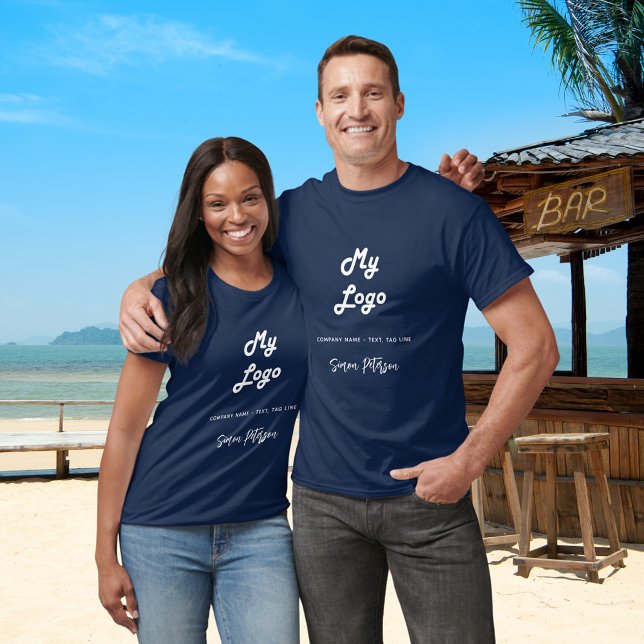 Bezeichnung des nagelblauen Firmenlogos T-Shirt (Von Creator hochgeladen)