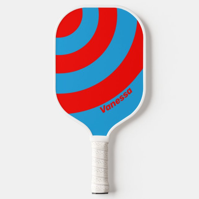Bezeichnung des Netzstreifens für Retro Electric B Pickleball Schläger (Vorderseite)