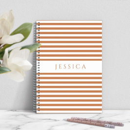 Bezeichnung des orangefarbenen und weißen Streifen Notizbuch