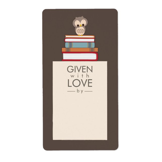 Bezeichnung des süßen Owl-Buchzeichens Rot | Blau (Vorne)