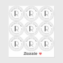 Bezeichnung für das Mini-Monogramm-Etikett mit Hoc