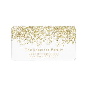 Bezeichnung für den Gold Glitzer Adressaufkleber
