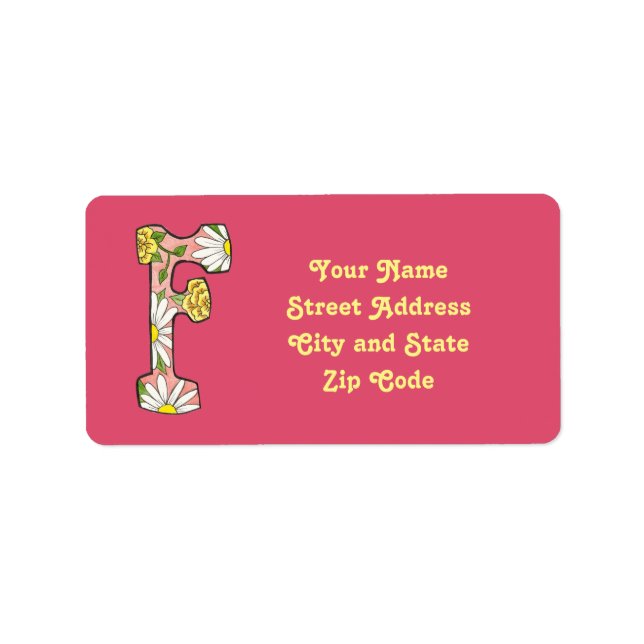 Bezeichnung für die daisy-Adresse zum Personalisie Adressaufkleber (Vorne)