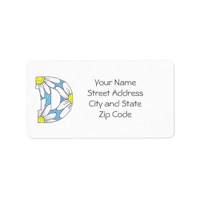 Bezeichnung für die daisy-Adresse zum Personalisie Adressaufkleber (Vorne)