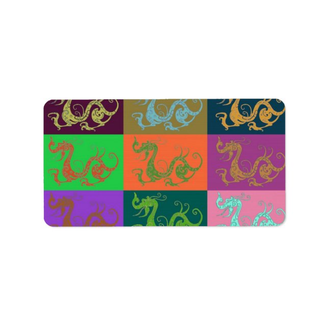 Bezeichnung für Dragons Adressaufkleber (Vorne)