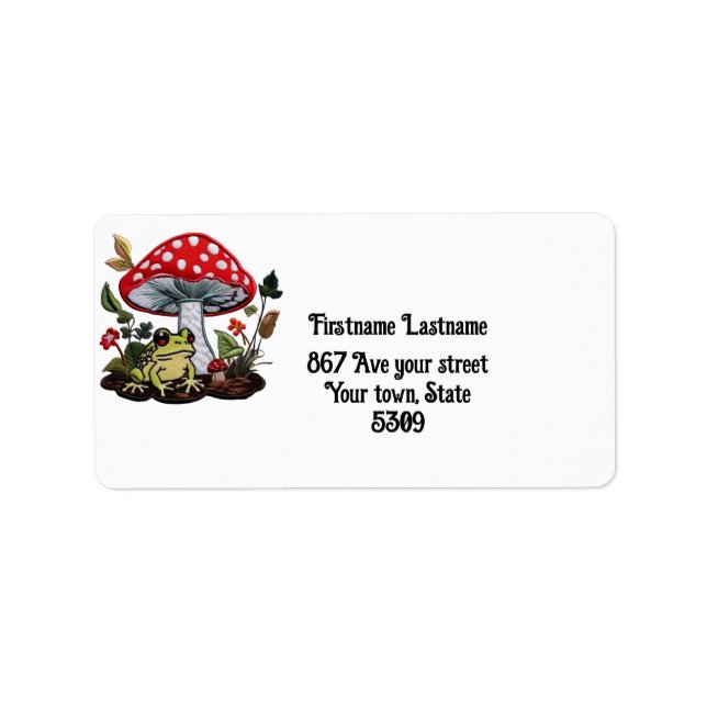 Bezeichnung für Frog-Lover-Postadresse Adressaufkleber (Vorne)