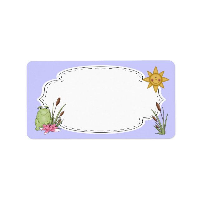 Bezeichnung für Frosch und Schlachttiere Adressaufkleber (Vorne)