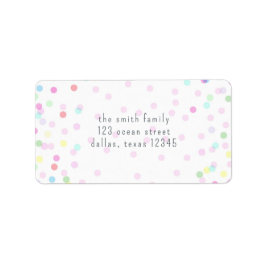 Bezeichnung für Wasserfarben-Konfetti-Adresse Adressaufkleber