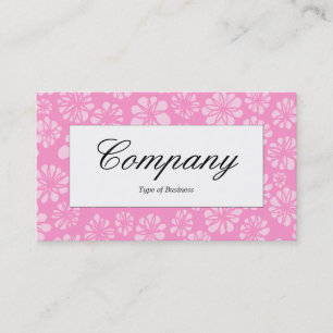 Bezeichnung Mitte: Rosa Blume Visitenkarte