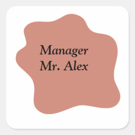 Bezeichnung Quadratischer Aufkleber