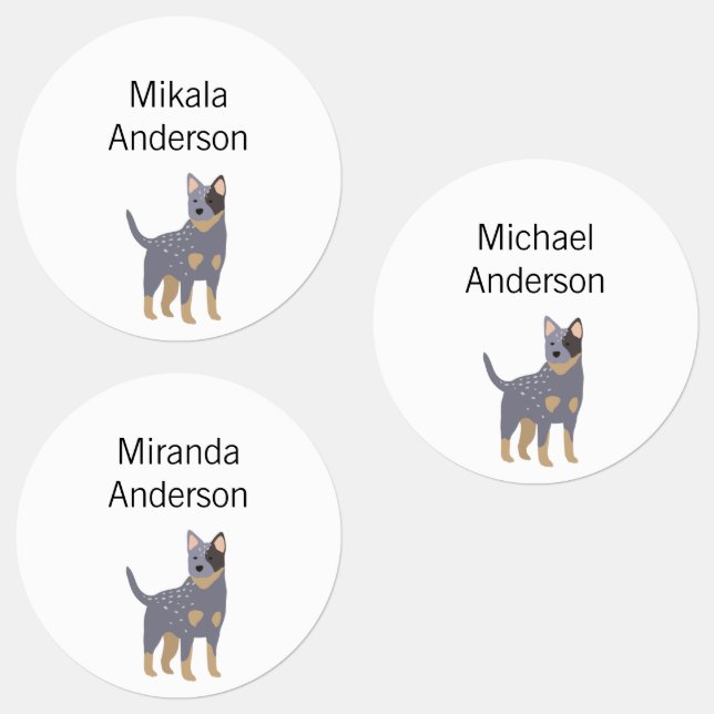 Bezeichnungen für australische Rinderhunde wasserd Etiketten (Gruppe)