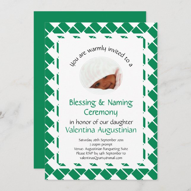 BEZEICHNUNGSZEREMONIE | Nigerianische Flagge | FOT Einladung (Vorne/Hinten)