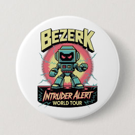 Bezerk Intruder Alert World Tour Retro Arcade  Button
