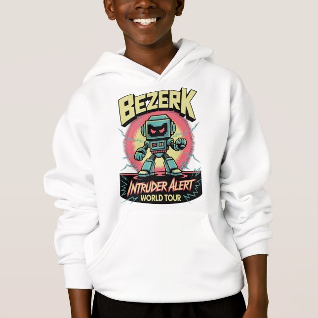 Bezerk Intruder Alert World Tour Retro Arcade  Hoodie (Vorderseite)