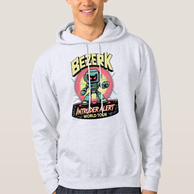 Bezerk Intruder Alert World Tour Retro Arcade  Hoodie (Vorderseite)