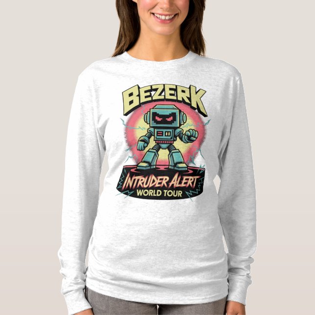 Bezerk Intruder Alert World Tour Retro Arcade  T-Shirt (Vorderseite)