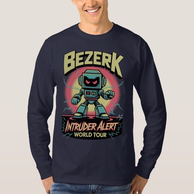 Bezerk Intruder Alert World Tour Retro Arcade  T-Shirt (Vorderseite)