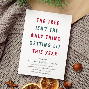 Beziehen Sie Lit   Holiday Cocktail Party Einladun Einladung