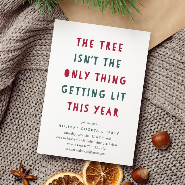 Beziehen Sie Lit | Holiday Cocktail Party Einladun Einladung (Von Creator hochgeladen)
