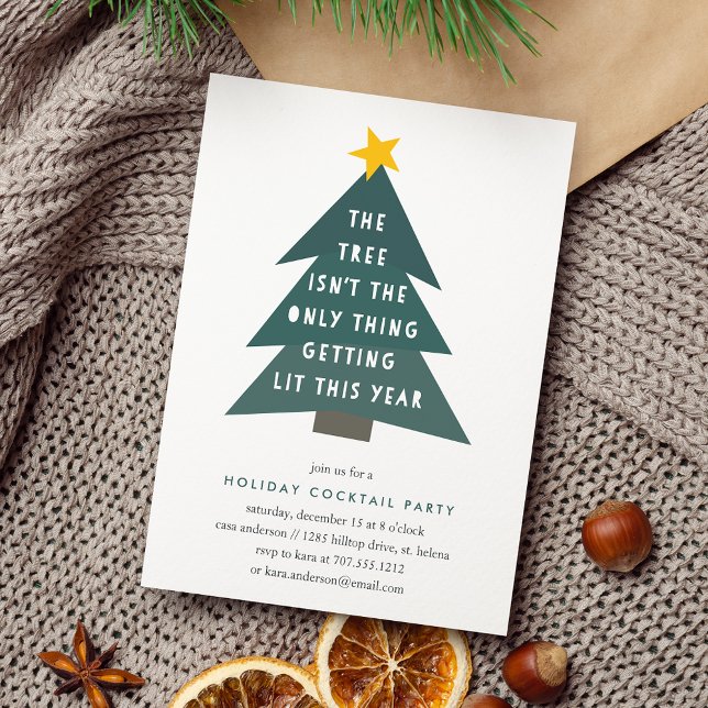 Beziehen Sie Lit | Holiday Cocktail Party Einladun Einladung (Von Creator hochgeladen)