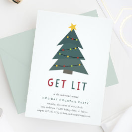 Beziehen Sie Lit | Holiday Cocktail Party Einladun Einladung