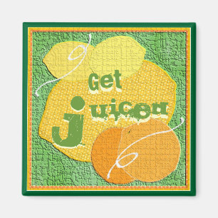 Beziehen Sie sich mit Juicy Textured Fruit Magnet