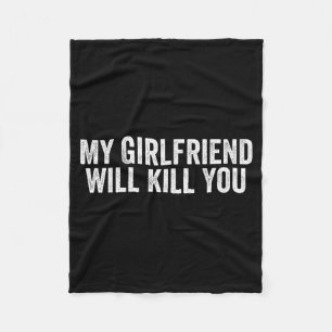 Beziehung Paare Cooles T-Shirt Meine Freundin wird Fleecedecke