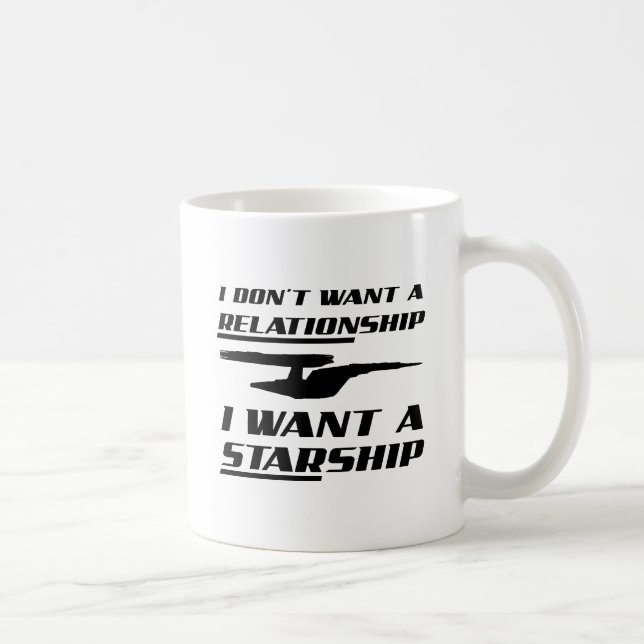 Beziehung Starship Funny Mug Kaffeetasse (Rechts)