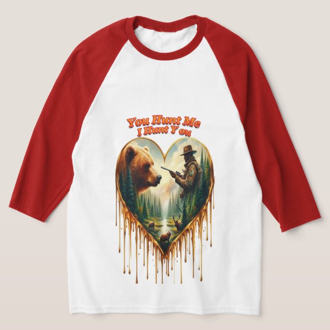 Beziehung zwischen dem Jäger-Grizzly-Bär und dem H T-Shirt (Ablage )