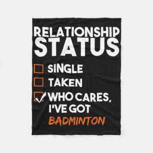 Beziehungsstatus IV Got Badminton Funny Sarcas Fleecedecke