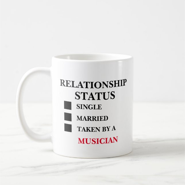 Beziehungsstatus Musiker Kaffeetasse (Links)