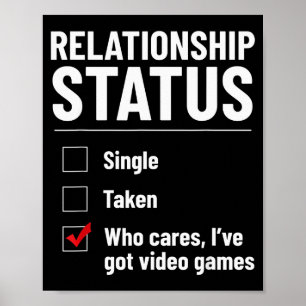 Beziehungsstatus Single Vergeben Videospiele Lusti Poster
