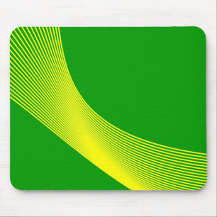 Bézier Curves - Gelb auf Gras Grün 009900 Mousepad