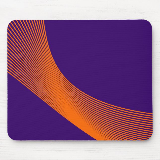 Bézier Curves - Orange on Deep Lila 330066 Mousepad (Vorne)