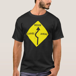 Bezier kurvt voran T-Shirt