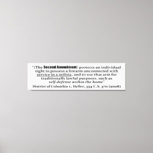 Bezirk Columbia V Heller, 554 US 570 2008 Leinwanddruck