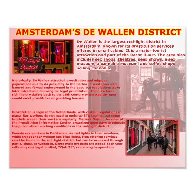 Bezirk De Wallen in Amsterdam Fotodruck (Vorne)