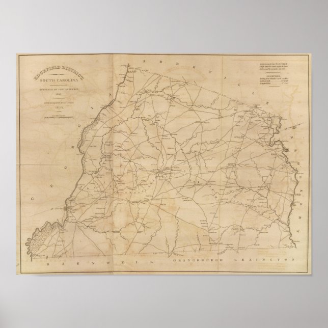 Bezirk Edgefield, South Carolina Poster (Vorne)