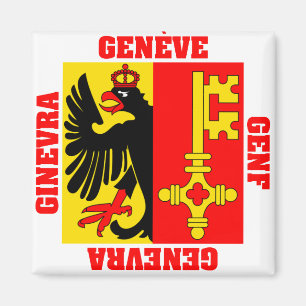Bezirk-Flagge Genfs die Schweiz Magnet