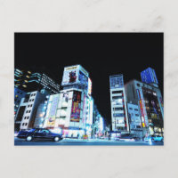 Bezirk Ginza in Tokio, Japan am Abend