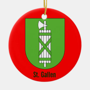 Bezirk St Gallen * Weihnachtsverzierung Keramikornament