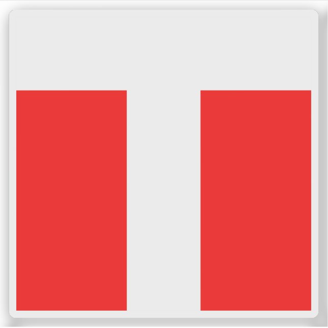 Bezirksflagge Konolfingen, Schweiz Aufkleber (Vorderseite)