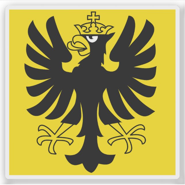 Bezirksflagge Oberhasli, Schweiz Aufkleber (Vorderseite)