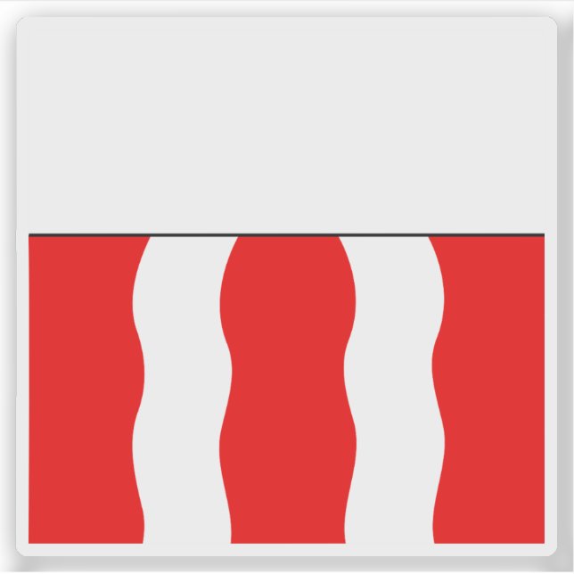 Bezirksflagge Ouest Lausannois, Schweiz Aufkleber (Vorderseite)