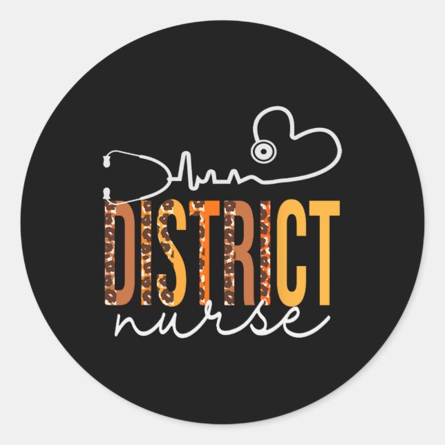 Bezirkskrankenhaus Leopard Heartbeat Aufwertungswo Runder Aufkleber (Vorderseite)