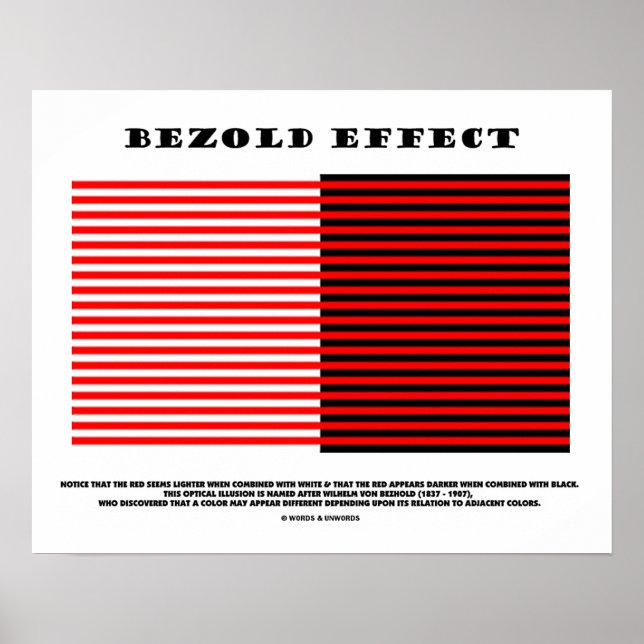 Bezold-Effekt (optische Illusion) Poster (Vorne)