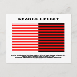 Bezold-Effekt (optische Illusion) Postkarte